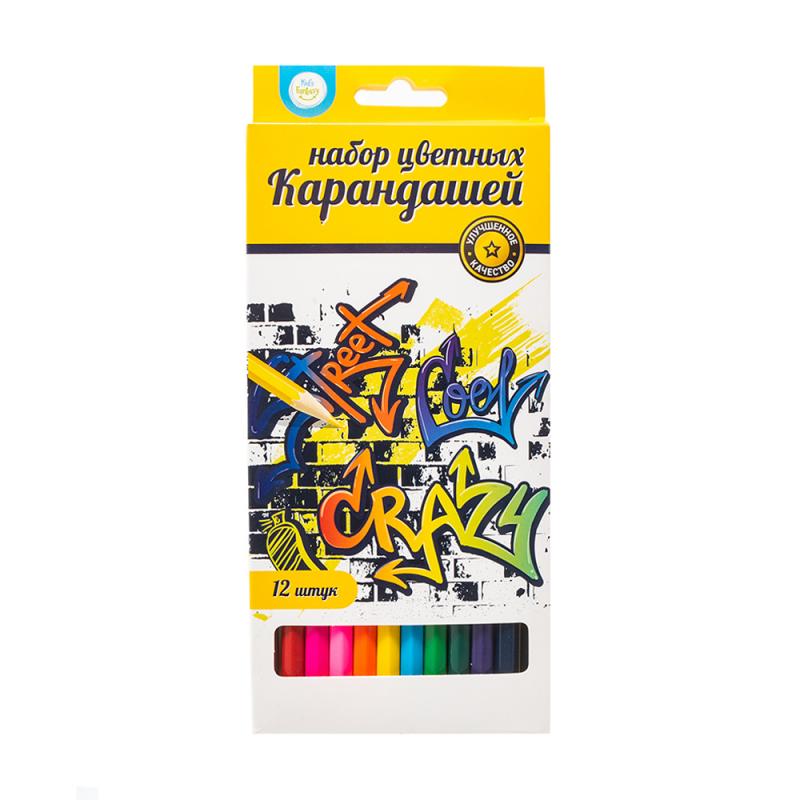 Набор цветных карандашей, Kid`s Fantasy, 12 шт., в ассортименте