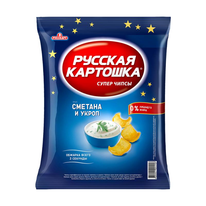 Чипсы, Русская картошка, 120 г, в ассортименте