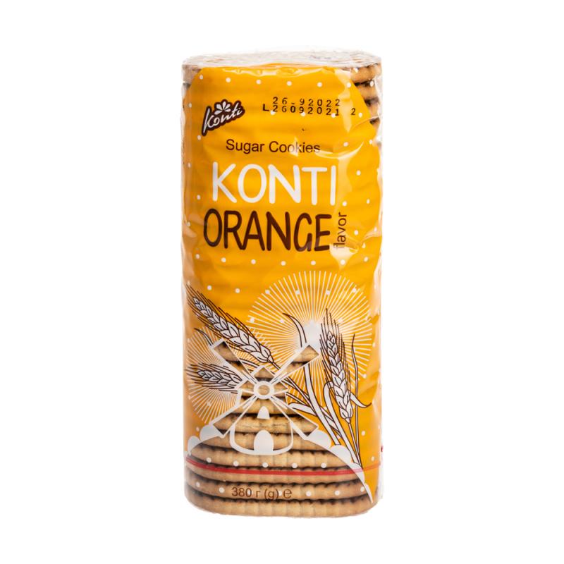 Печенье Konti, со вкусом апельсина, 380 г