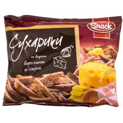 Сухарики "Snack" со вкусом ветчины и сыра, 50 г