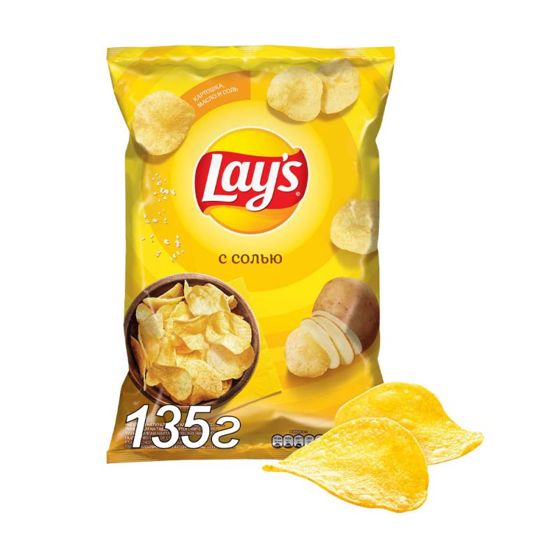 Картофельные чипсы, Lay's, 135 г, в ассортименте