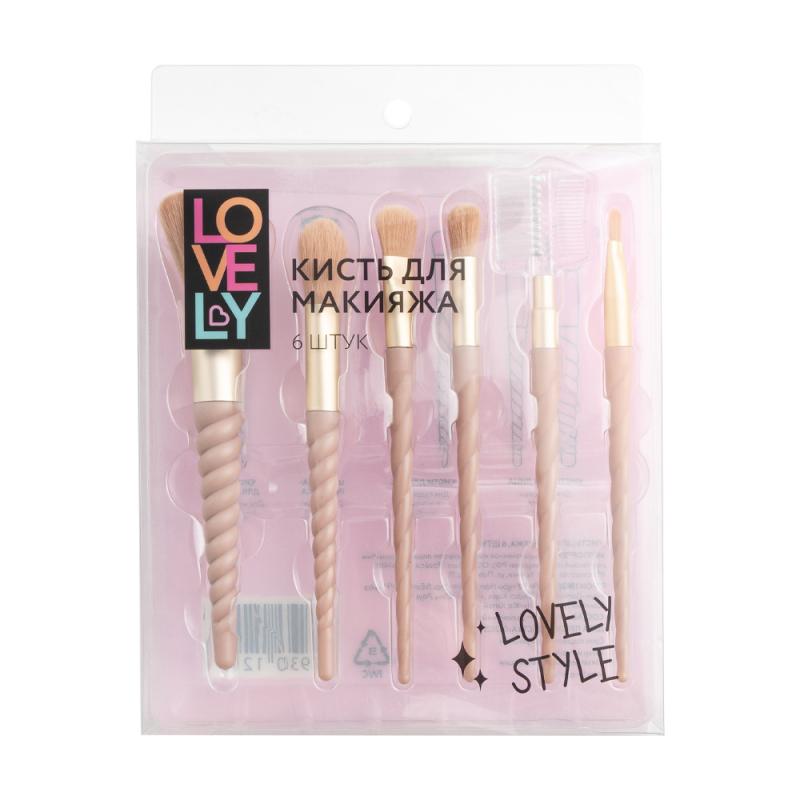 Кисть для макияжа, Lovely, 6 шт., в ассортименте