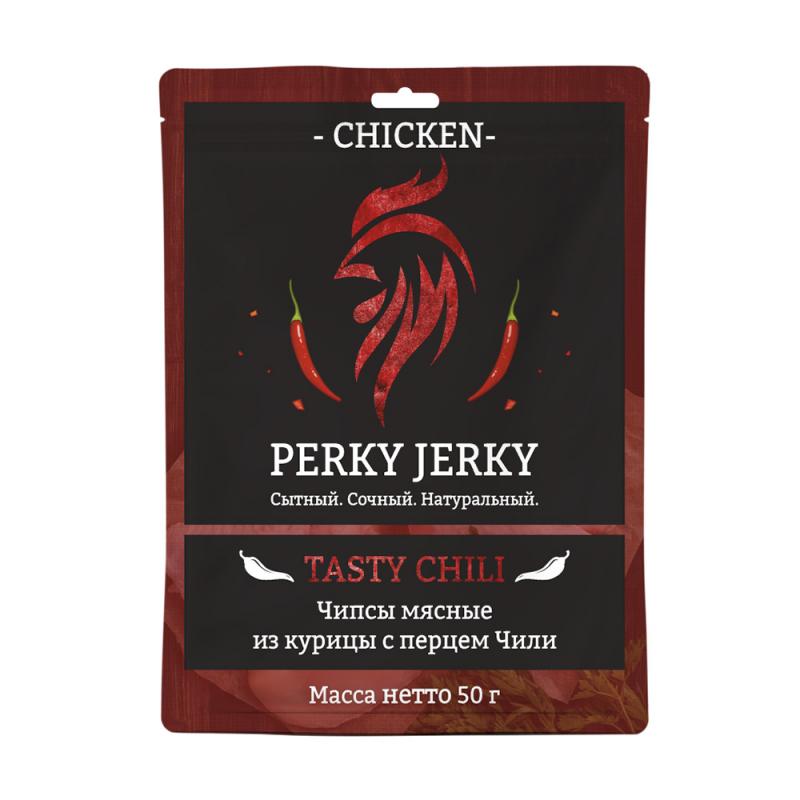 Чипсы мясные из курицы, PERKY JERKY, 50 г, в ассортименте