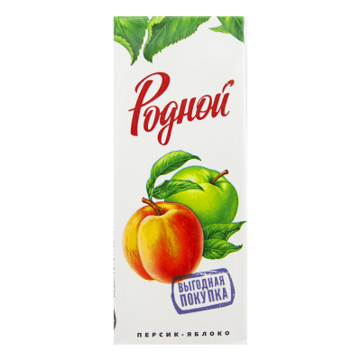 Сокосодержащий напиток "Родной", персик/яблоко, 0,2 л