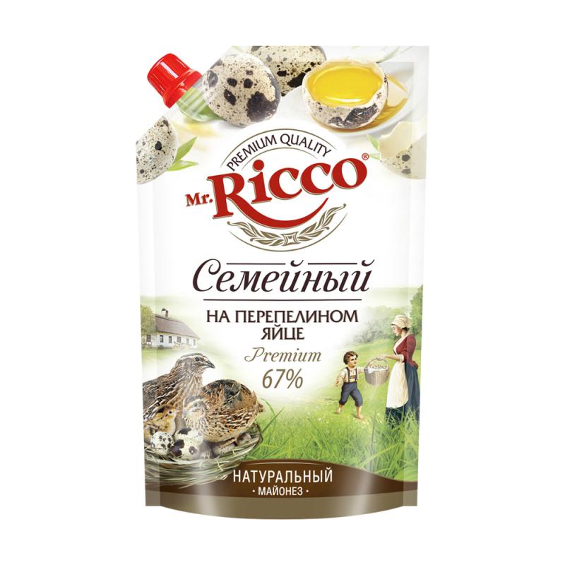 Майонез "Семейный", Mr.Ricco, на перепелином яйце, 67%, 360 мл