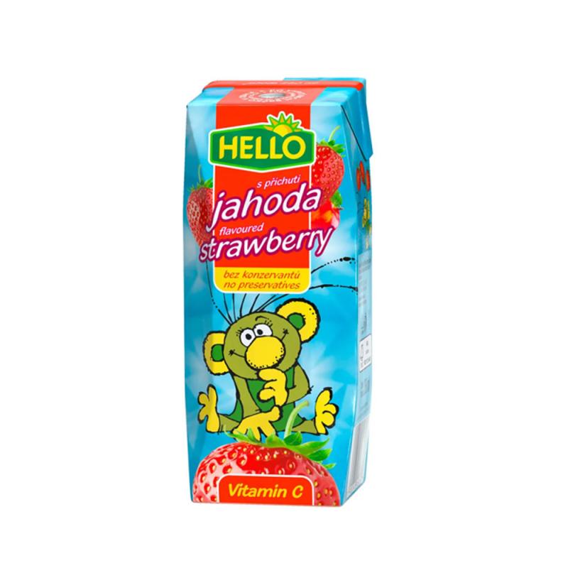 Фруктовый напиток Hello, 250 мл, клубника