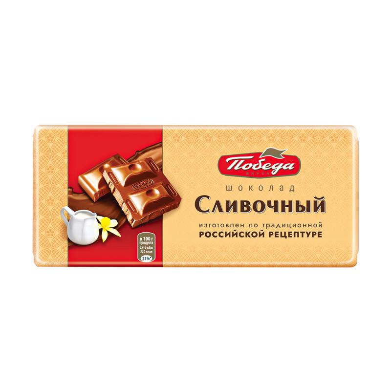 Молочный шоколад, Победа Вкуса, 80 г, в ассортименте