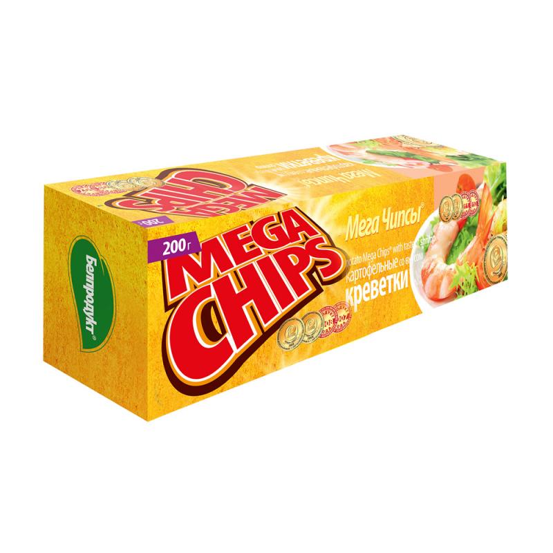 Мегачипсы картофельные, Megachips, 200 г, в ассортименте