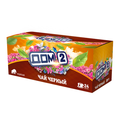 Чай "Дом 2" черный байховый, 36 г, 24 пакетика