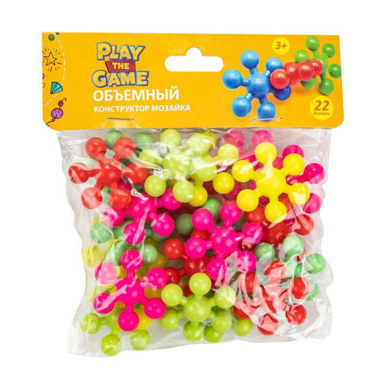 Объёмный конструктор-мозаика, Play the Game, 22 детали, в ассортименте ...
