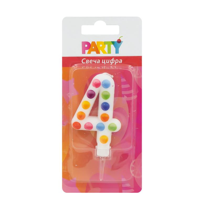 Свеча "Цифра", Party, в ассортименте
