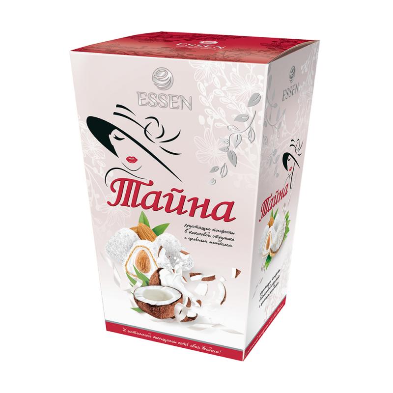 Конфеты "Тайна", Essen, с миндалём и кокосом, 130 г