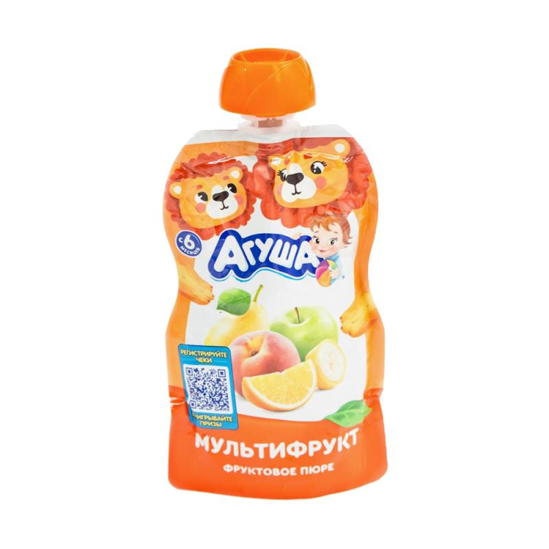 Фруктовое пюре, Агуша, 90 г, в ассортименте