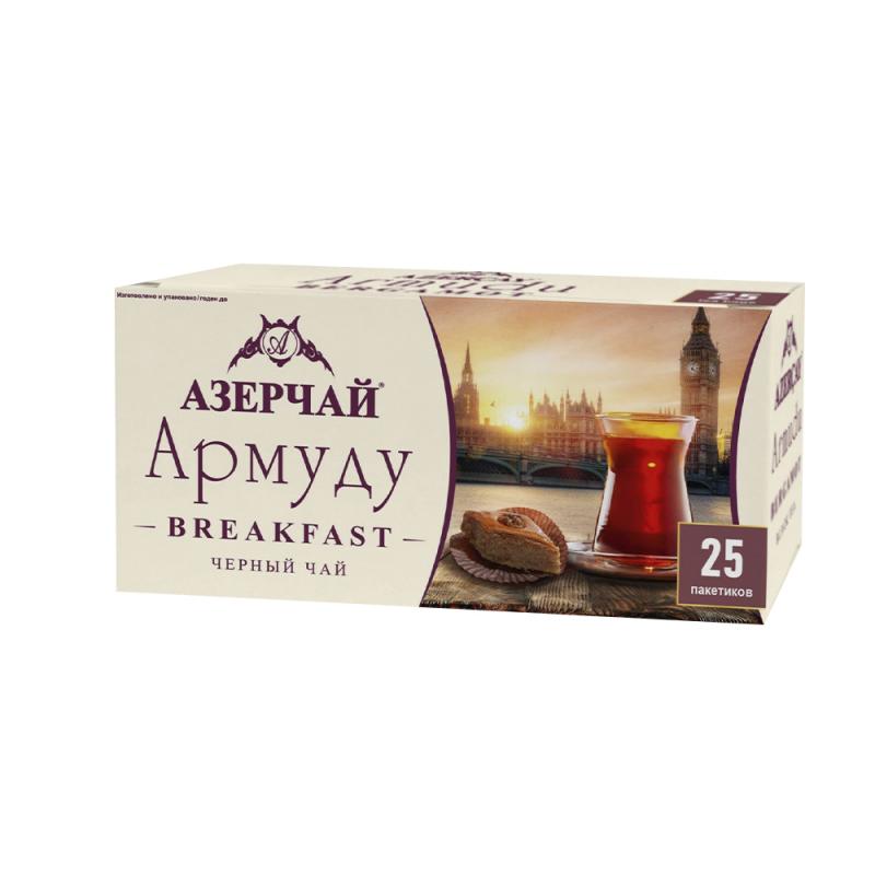 Чай чёрный "Армуду Breakfast", Азерчай, букет, 25 пакетиков