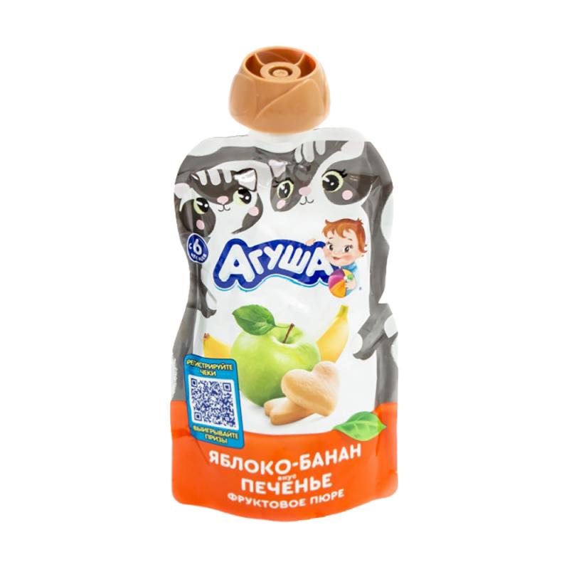 Фруктовое пюре, Агуша, 90 г, в ассортименте