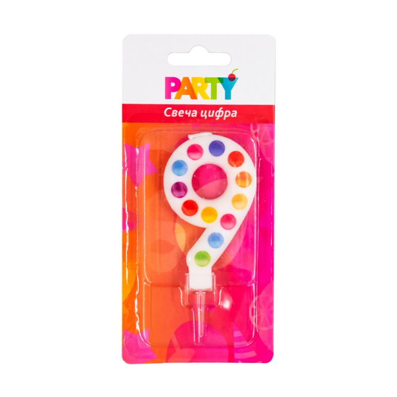 Свеча "Цифра", Party, в ассортименте