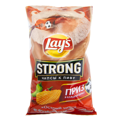 Картофельные чипсы "Lay's Strong" Острый чили, 145 г