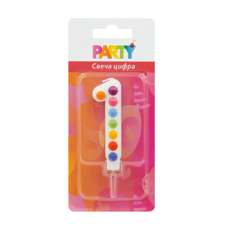 Свеча "Цифра", Party, в ассортименте