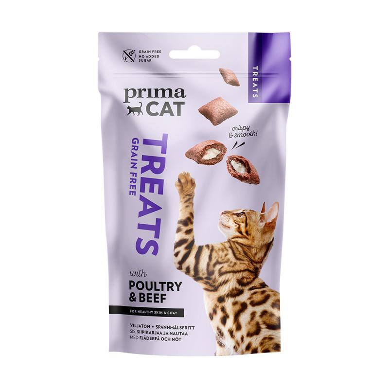 Хрустящие лакомства для кошек, PrimaCat, 40 г