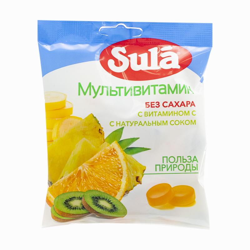 Карамель, Sula, без сахара, 60 г, в ассортименте