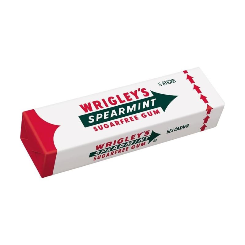 Жевательная резинка, Wrigley's Spearmint, в пластинках, 13 г