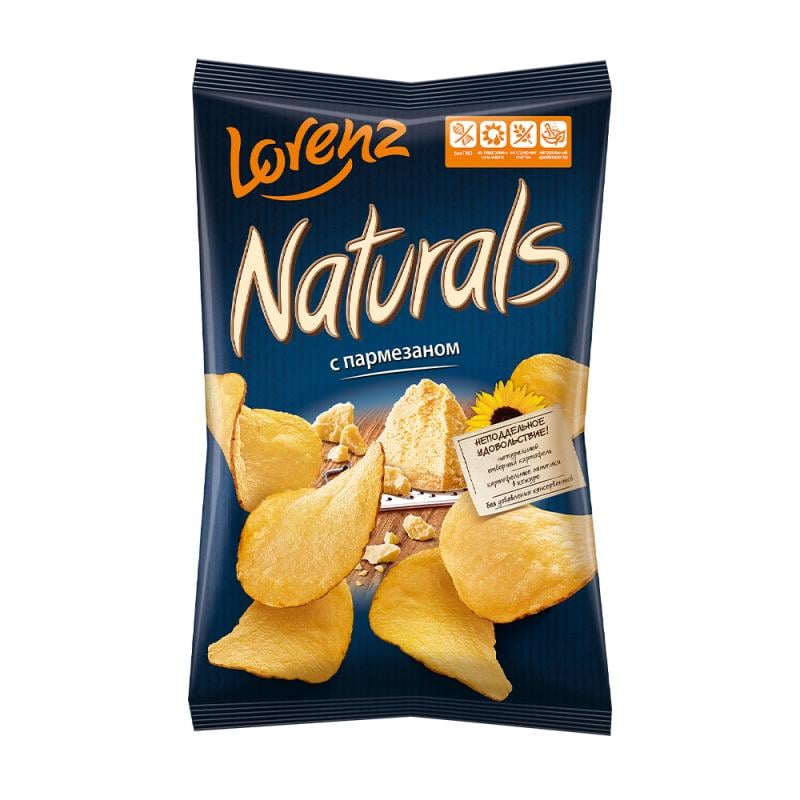 Чипсы картофельные "Naturals", Lorenz, с пармезаном, 100 г - купить в интернет-магазине Fix Price в г. Москва по цене 49,50 ₽