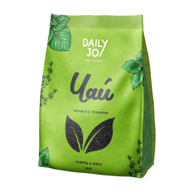 Чай чёрный, чабрец и мята, Daily Joy, 100 г