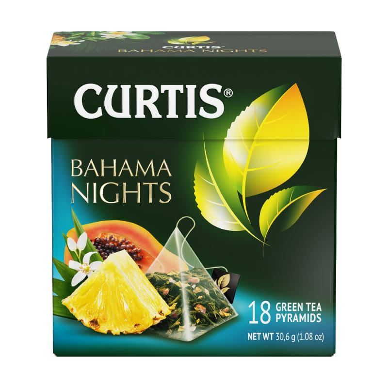 Чай зелёный "Bahama Nights", Curtis, 18 пирамидок