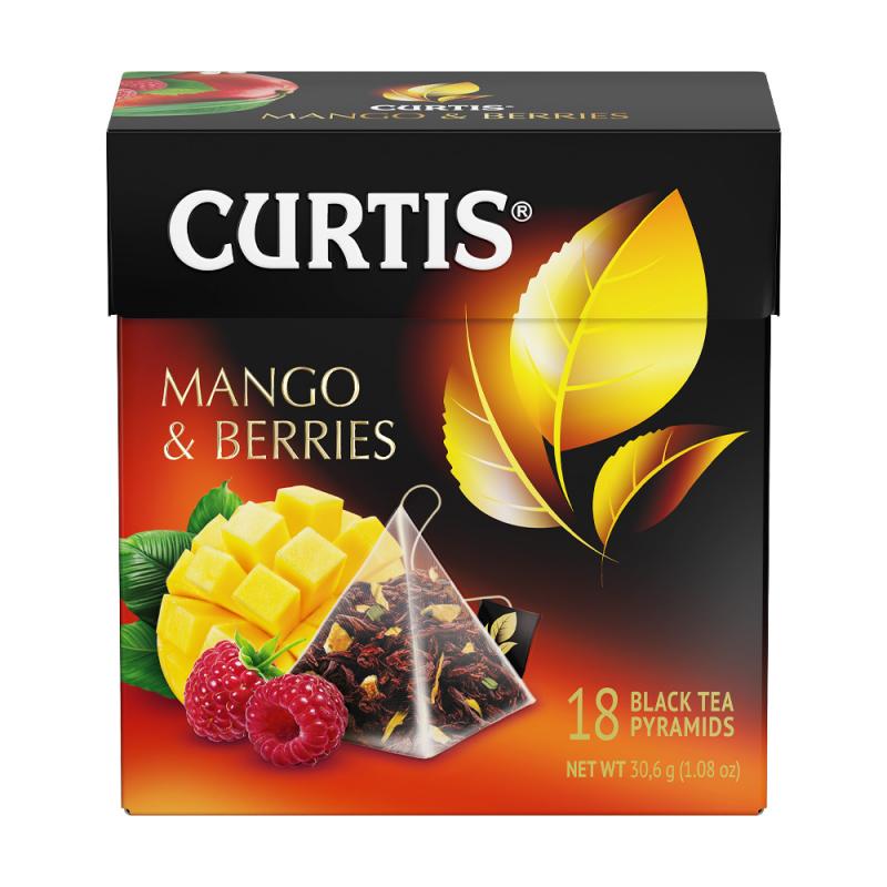 Чай чёрный "Mango and Berries", Curtis, 18 пирамидок