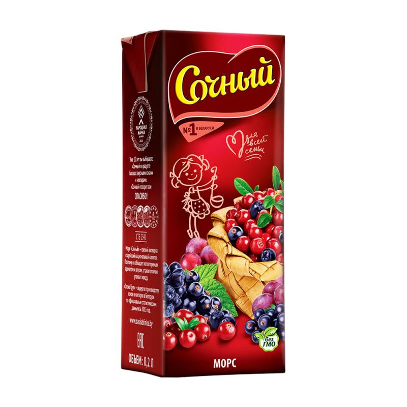 Морс "Сочный", 0,2 л