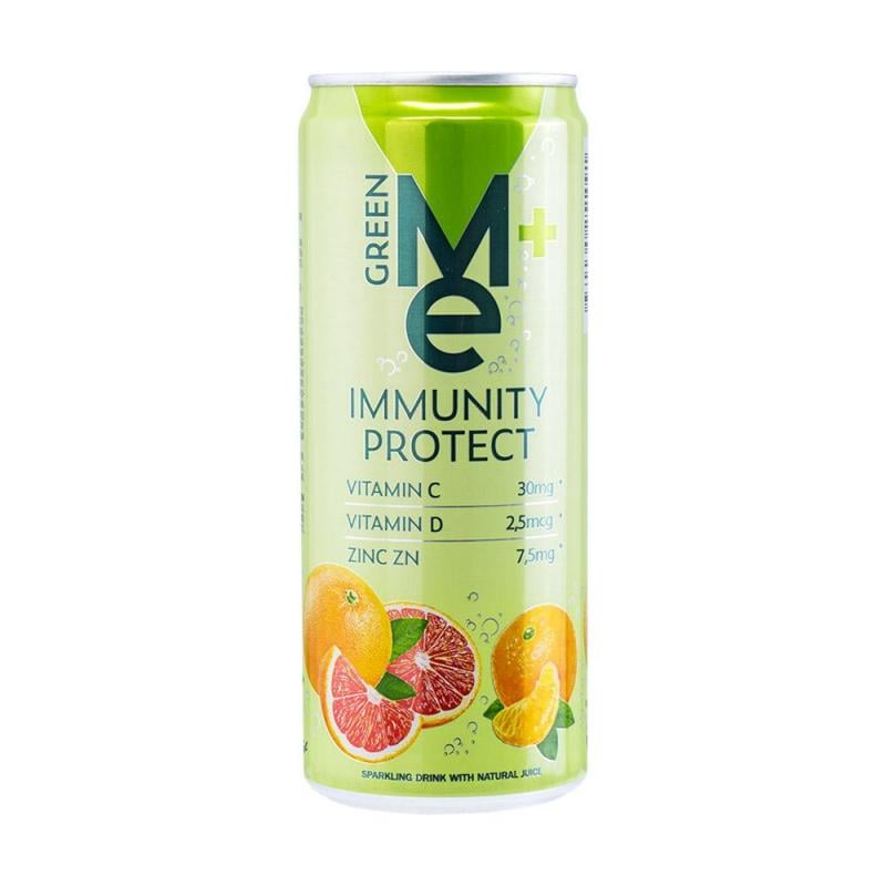 Напиток среднегазированный "Immunity Protect", GREEN ME, 0,33 л