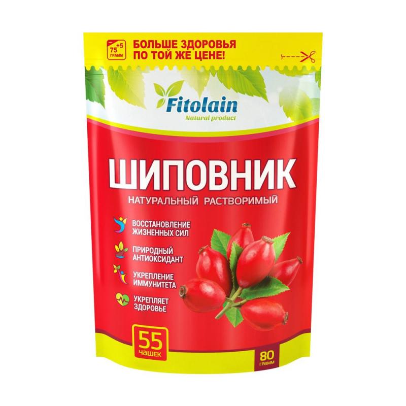 Шиповник натуральный растворимый, Fitolain, 80 г