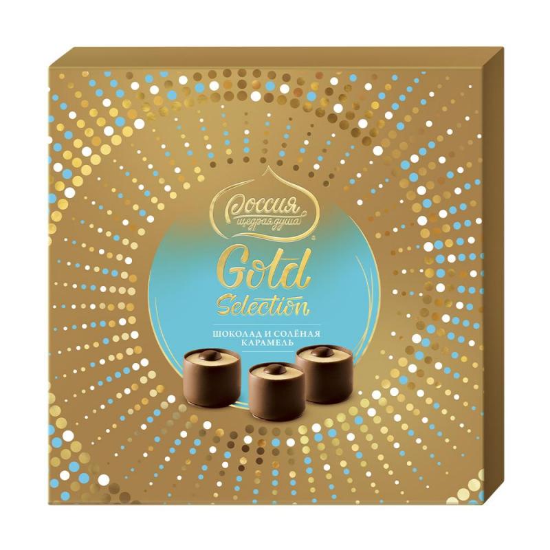 Шоколадные конфеты с двухслойной начинкой "Gold Selection", 184 г