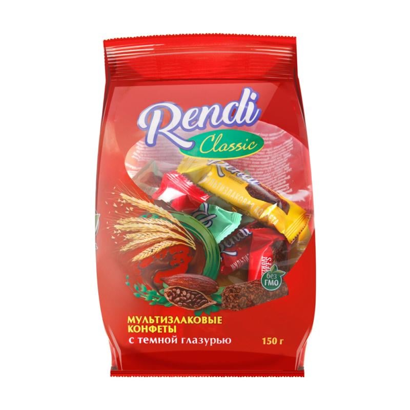 Злаковые конфеты, Rendi Classic, тёмная глазурь, 150 г
