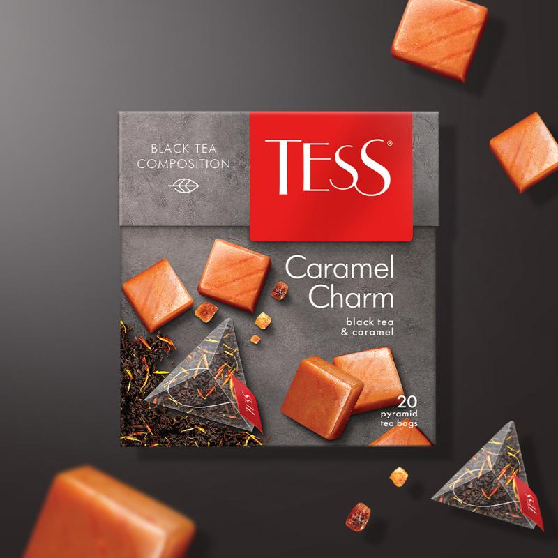 Чай чёрный "Caramel Charm", TESS, карамель, 20 пирамидок, 36 г