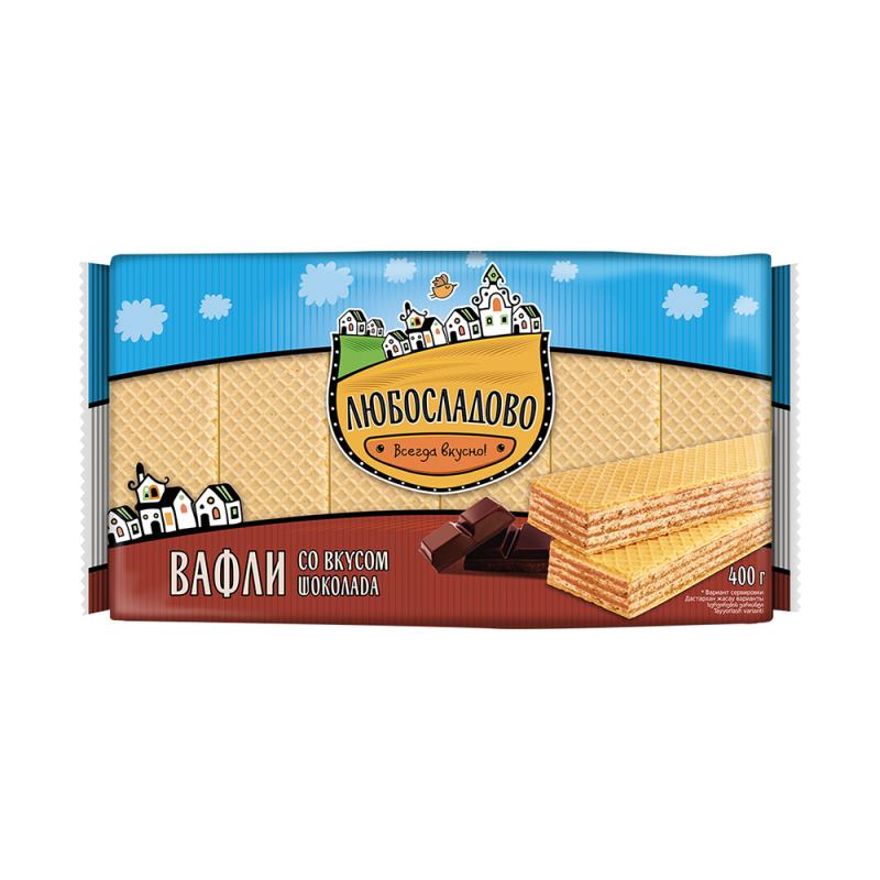 Вафли, Любосладово, 400 г, в ассортименте