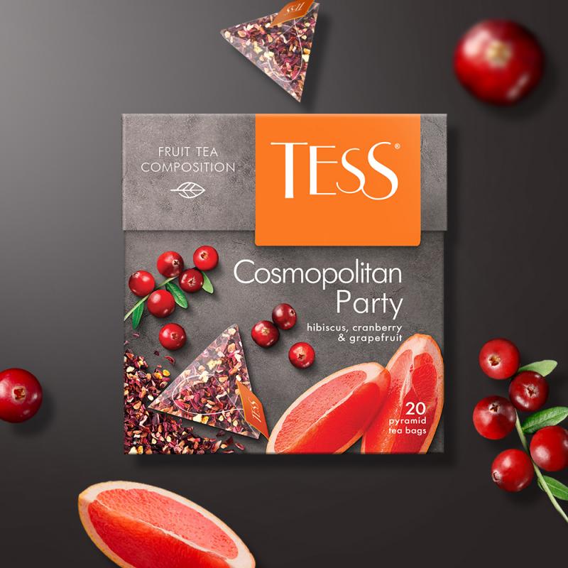 Чайный напиток "Cosmopolitan Party", TESS, 20 пирамидок, 40 г