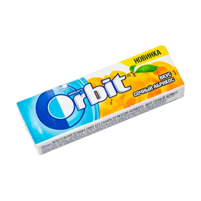 Жевательная резинка, Orbit, "Сочный абрикос ", 13,6 г