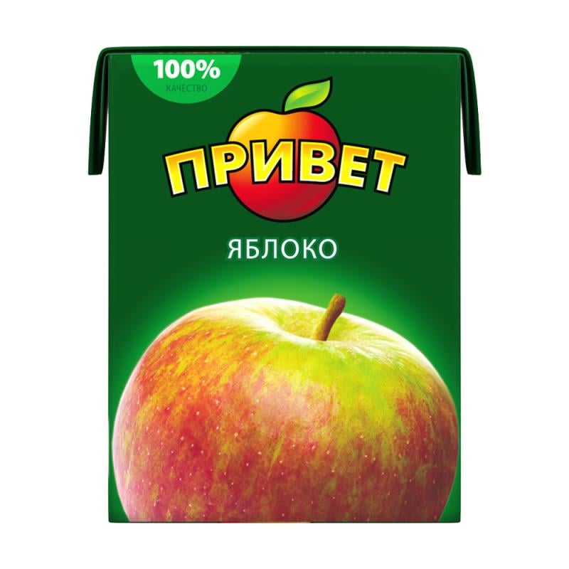 Напиток сокосодержащий, Привет, яблоко, 0,2 л