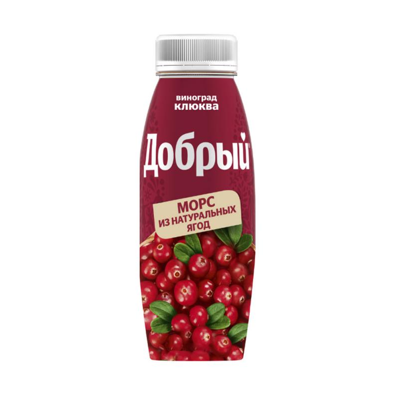 Морс, Добрый, виноград/клюква, 0,3 л