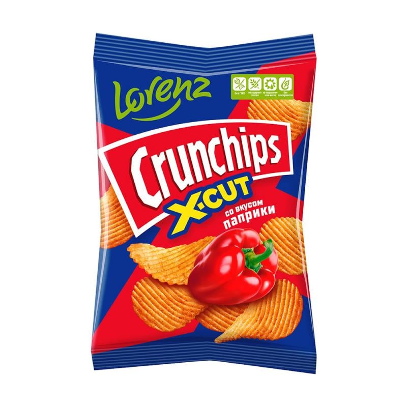 Чипсы картофельные рифлёные "Crunchips. X-Cut", Lorenz, 59 г, в ассортименте