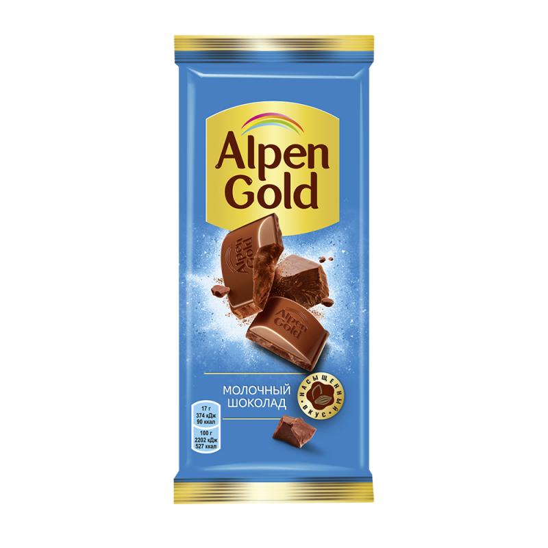 Молочный шоколад, Alpen Gold, 85 г