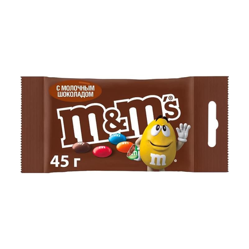 Драже, M&M's, с молочным шоколадом, 45 г