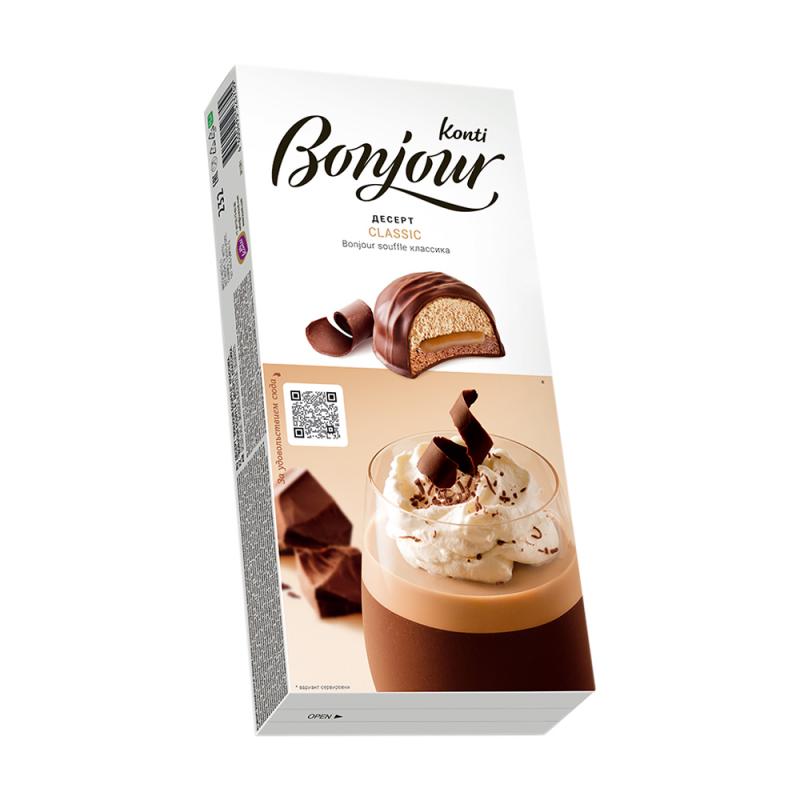 Десерт, Bonjour Konti, 232 г, в ассортименте 