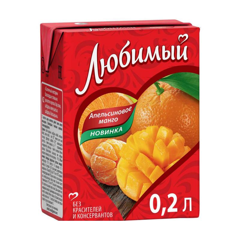 Нектар, Любимый, 0,2 л, в ассортименте