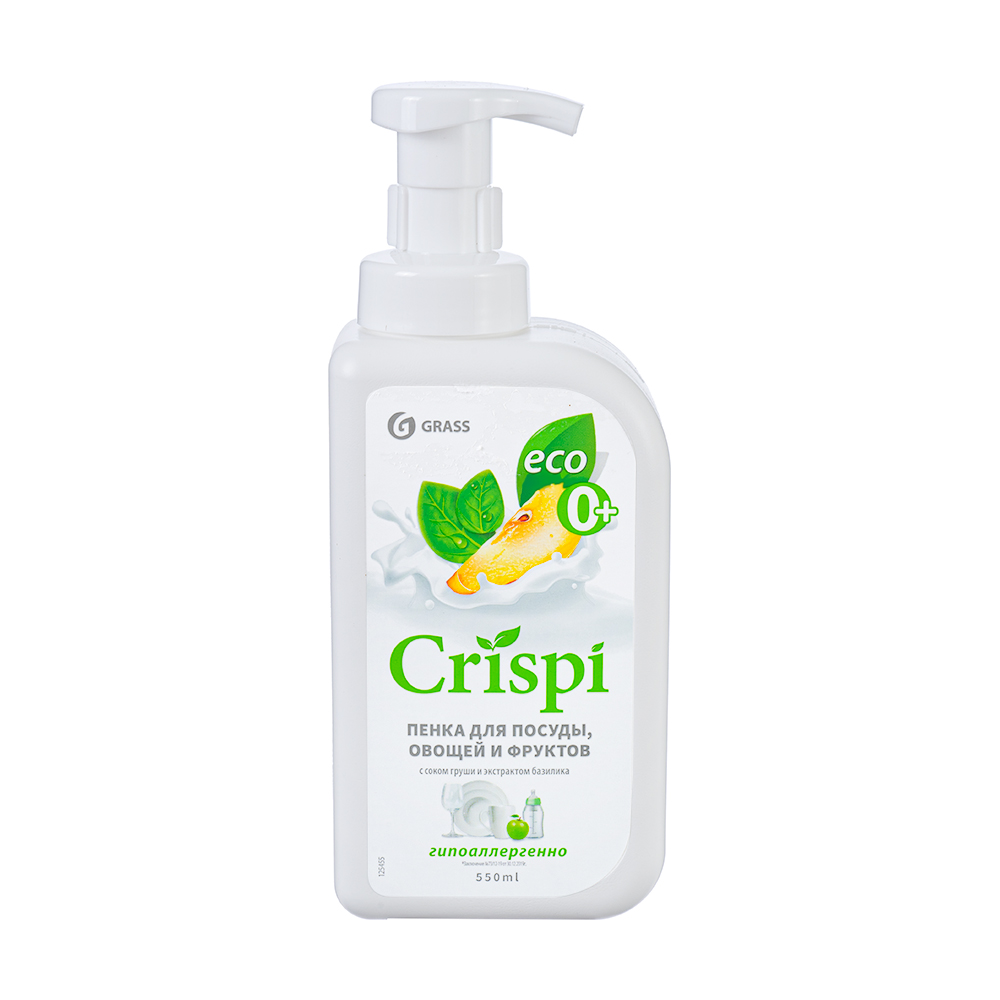 Пенка для посуды, овощей и фруктов "Crispi", GRASS, 550 мл, в ...