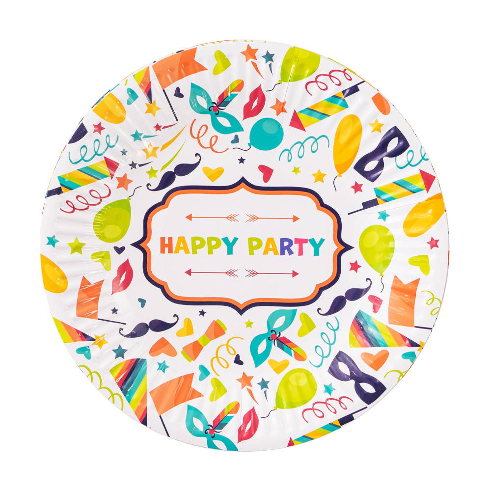 Тарелки бумажные праздничные, Party, 12 шт., в ассортименте - купить в ...