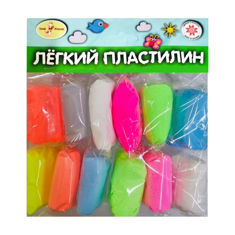 Лёгкий пластилин, Граф Жираф, 12 шт. - купить в интернет-магазине Fix ...