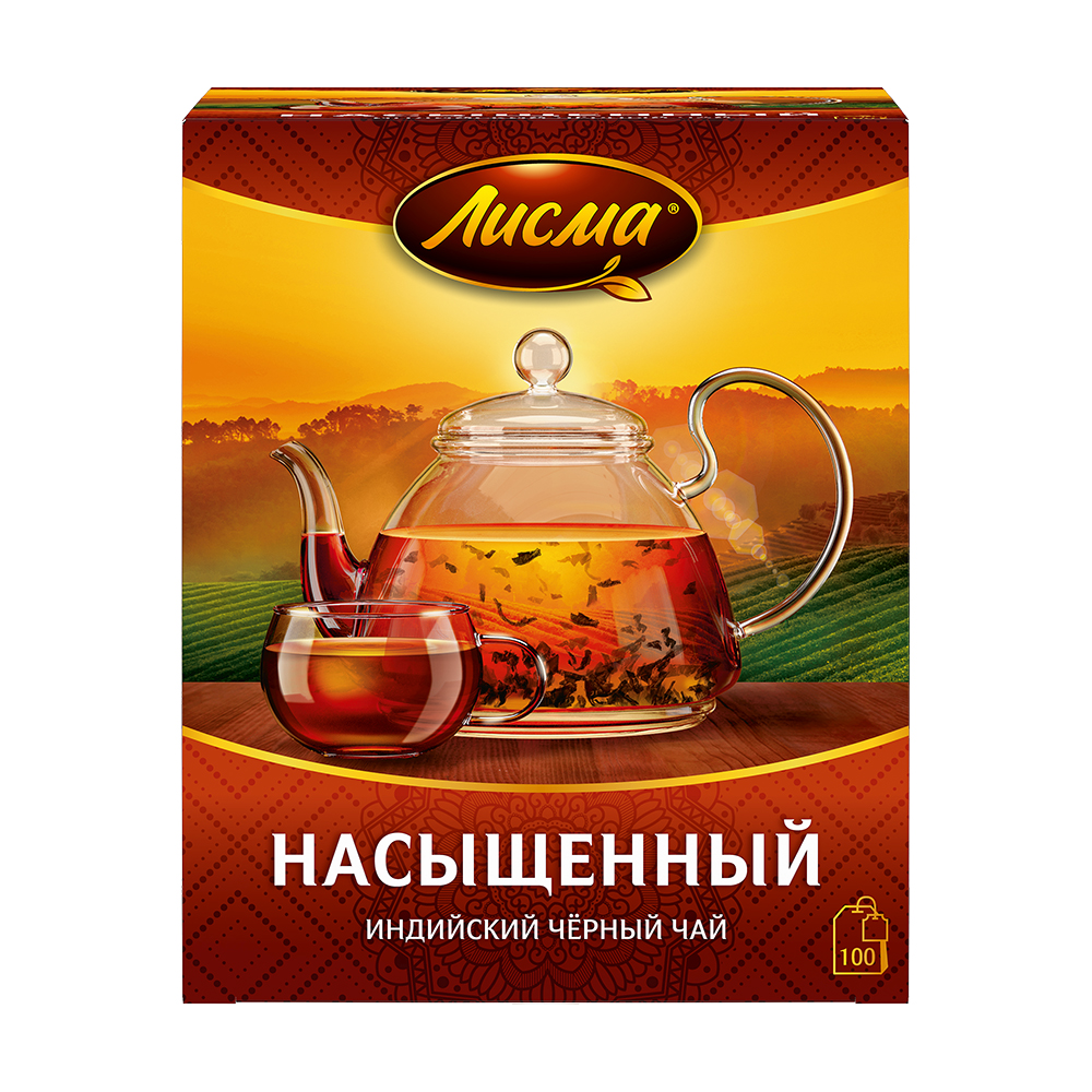 Чай чёрный индийский, Лисма, 100 пакетиков, 180 г - купить в интернет ...