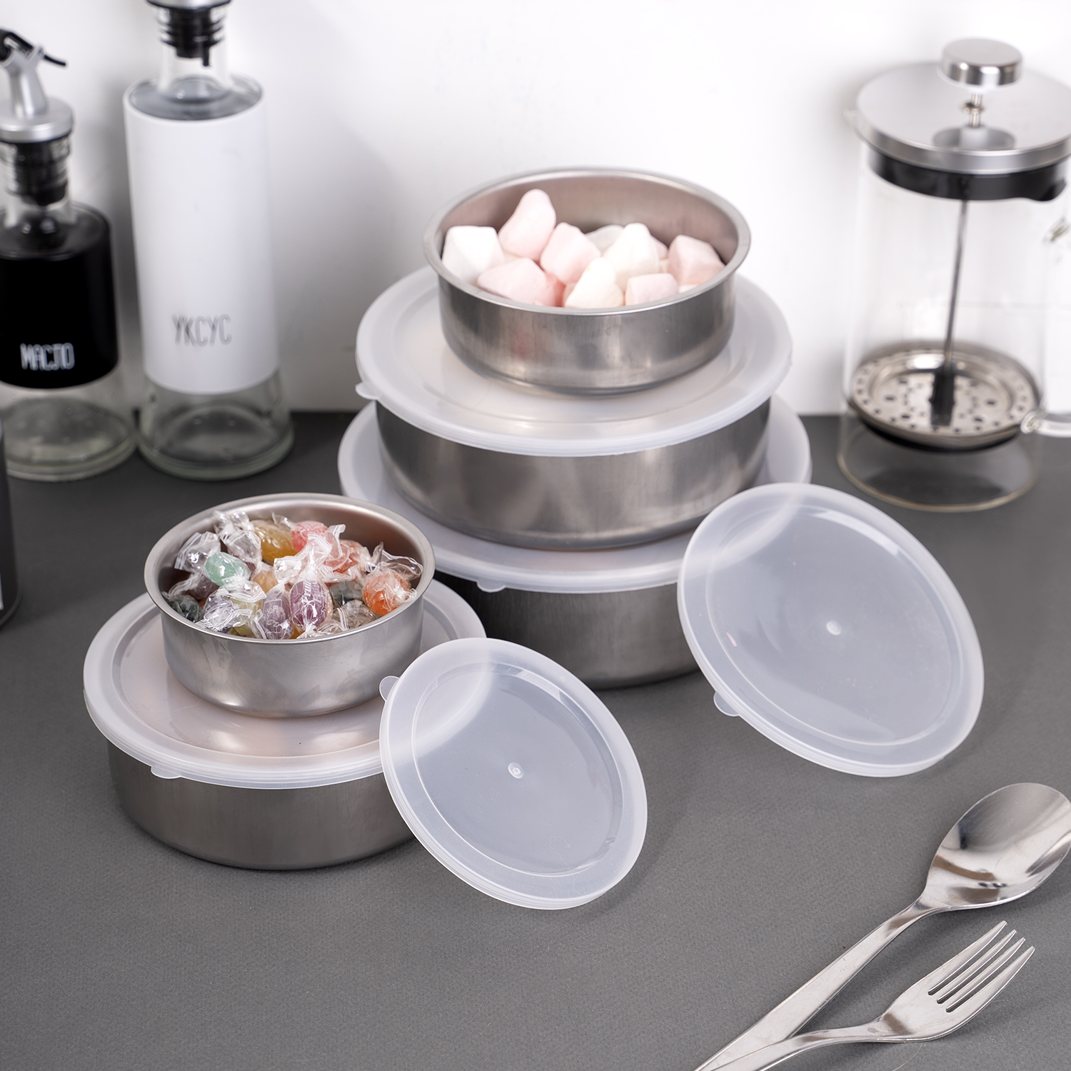Набор мисок с крышками, O'Kitchen, 5 шт. - купить в интернет-магазине ...